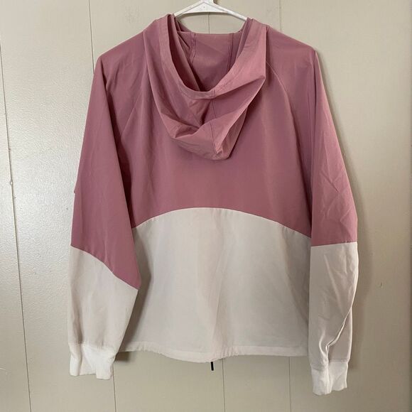 Under Armour Mauve Pink Beige Colorblock Windbreaker Jacket Women’s Medium Loose - Picture 2 of 7
